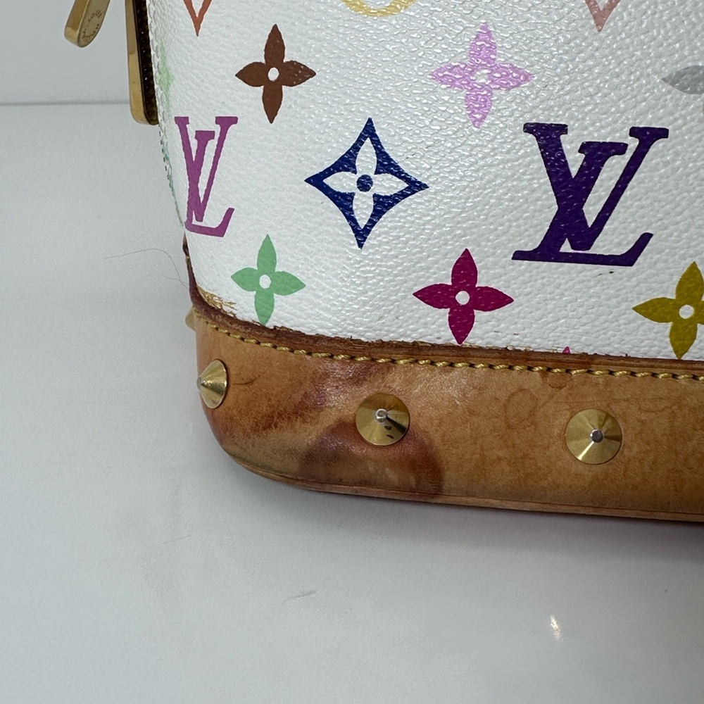 Louis Vuitton super rare mirkami White Multicolor vintage Alma - Picture 6 of 12